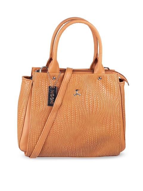 

Mochi Tan Textured PU Structured Handheld Bag