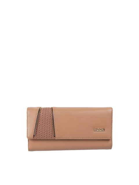 

Mochi Women Beige & Brown Woven Design Envelope Wallet