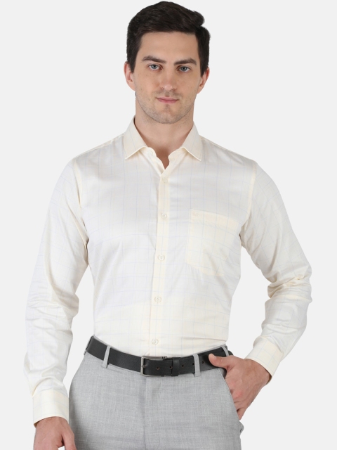 

Monte Carlo Men Yellow & Blue Classic Checked Casual Shirt