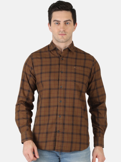 

Monte Carlo Men Brown & Black Classic Checked Cotton Casual Shirt