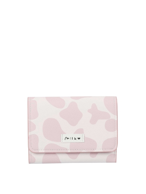

WALKWAY by Metro Pink & White Printed Three Fold Wallet