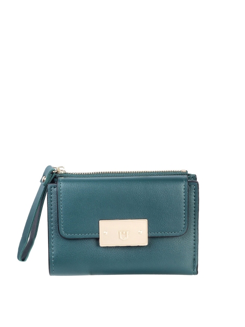 

WALKWAY by Metro Women Teal Buckle Detail Two Fold Wallet