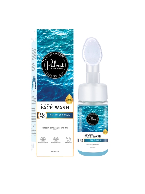 

PALMIST Skin Care Blue Ocean AHA Fruit Acid Foaming Face Wash 110 ml, Multi