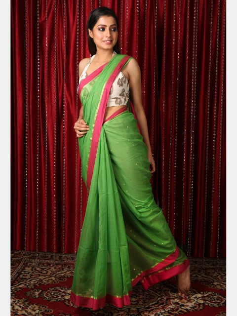 

Charukriti Green Woven Design Saree