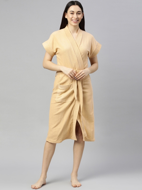 

GOLDSTROMS Women Beige Solid Bath Robe