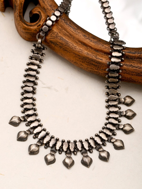 

ADORN by Nikita Ladiwala Silver-Toned 925 Sterling Silver Oxidised Necklace