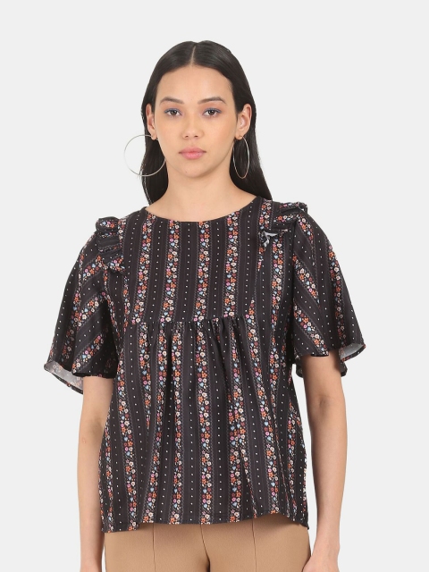 

Cherokee Black Geometric Print Top