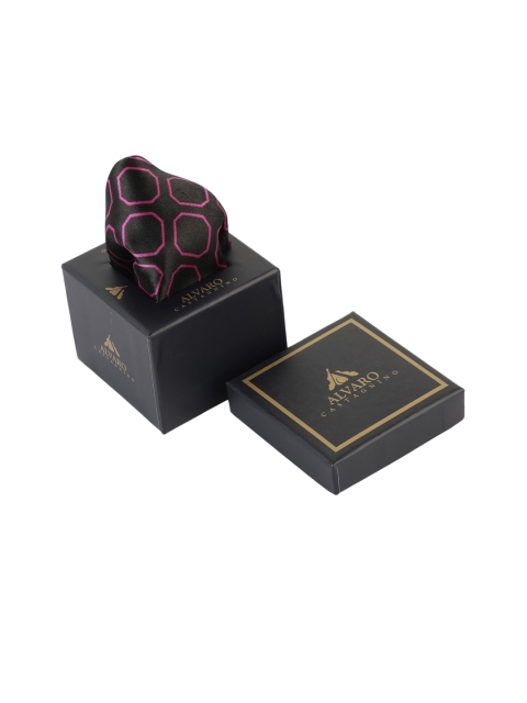 

Alvaro Castagnino Men Violet & Black Digital Printed Pocket Square