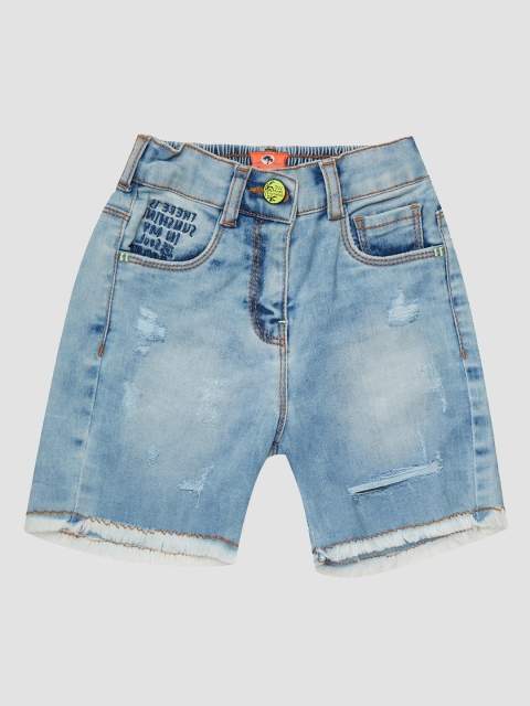 

VITAMINS Boys Blue Washed Denim Shorts
