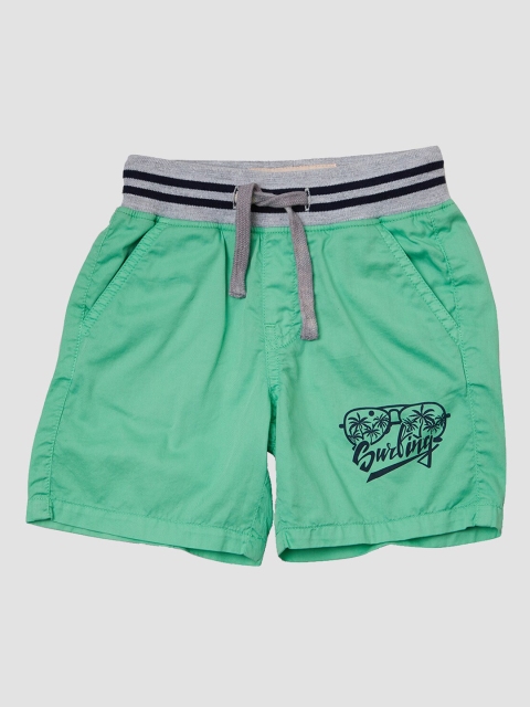 

VITAMINS Boys Green Cotton Shorts
