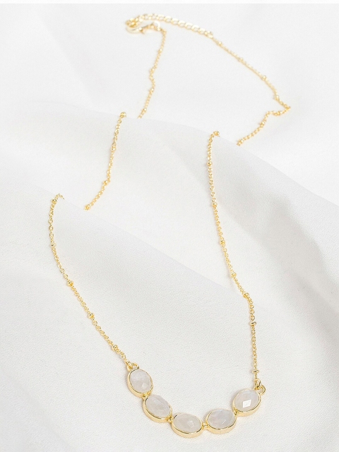 

Mikoto by FableStreet Gold-Toned & White Brass Gold-Plated Necklace