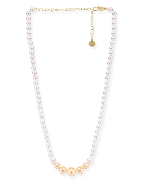 

Mikoto by FableStreet Gold-Toned & White Brass Gold-Plated Necklace