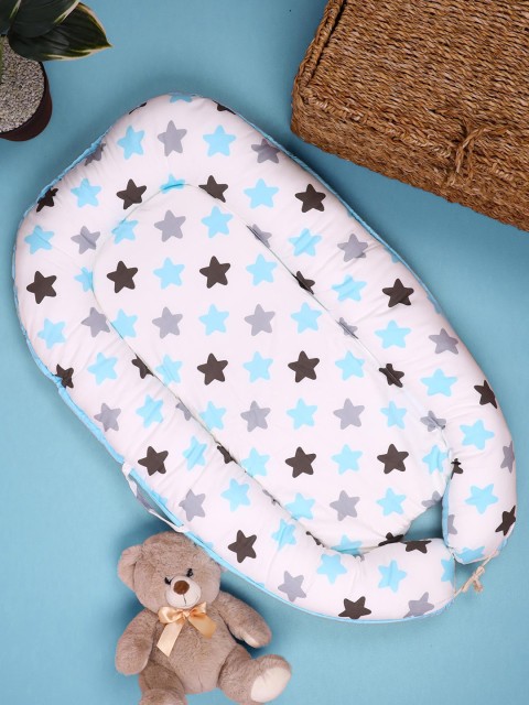 

KICKS & CRAWL Infants Kids White & Blue Printed Sleeping Bag