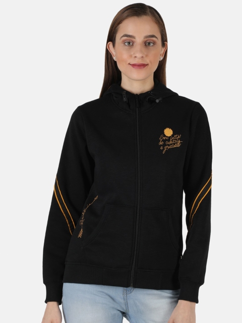 

Monte Carlo Women Black Hooded Winter Sweatshirt