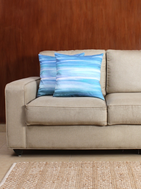 

House This Blue Set of 2 Printed 15.75" x 15.75" Square Cushion Covers