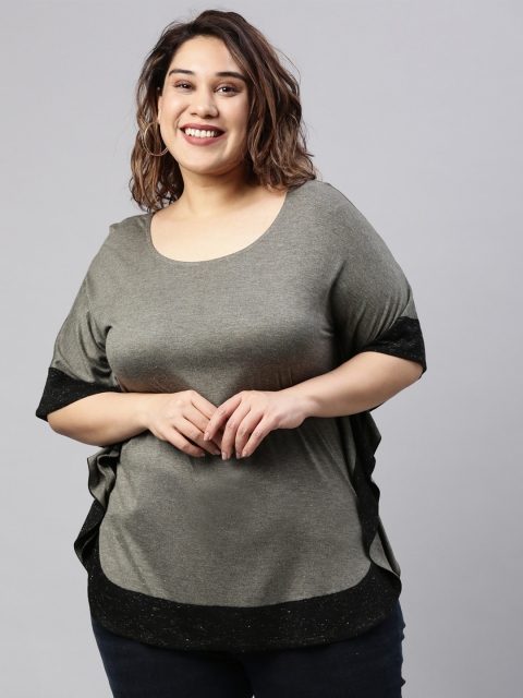

The Pink Moon Women Grey Kaftan Top