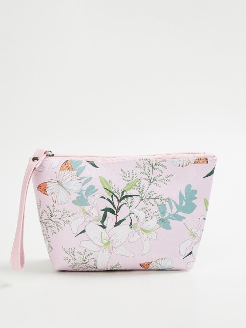 

Ginger by Lifestyle Pink Floral Print Cosmetic Pouch