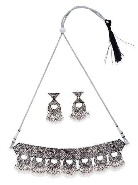 

STEORRA JEWELS Woman Oxidised Silver Jewellery Set