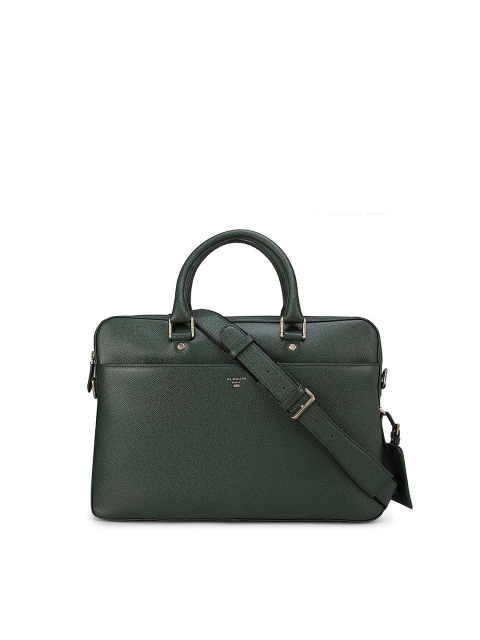 

Da Milano Unisex Green Textured Leather 15 Inch Laptop Bag