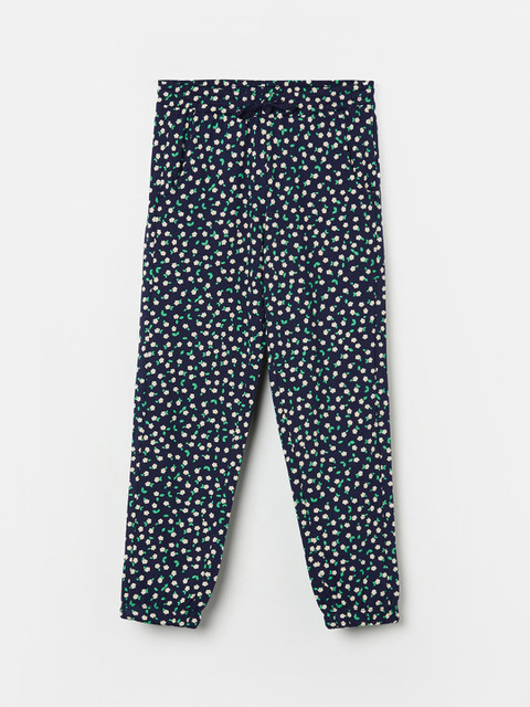 

Fame Forever by Lifestyle Girls Navy Blue Floral Printed Cotton Track Pants