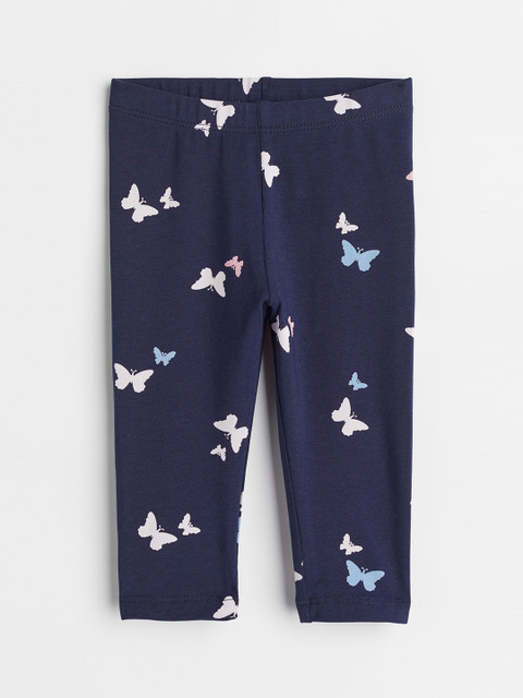 

H&M Girls Blue Patterned leggings
