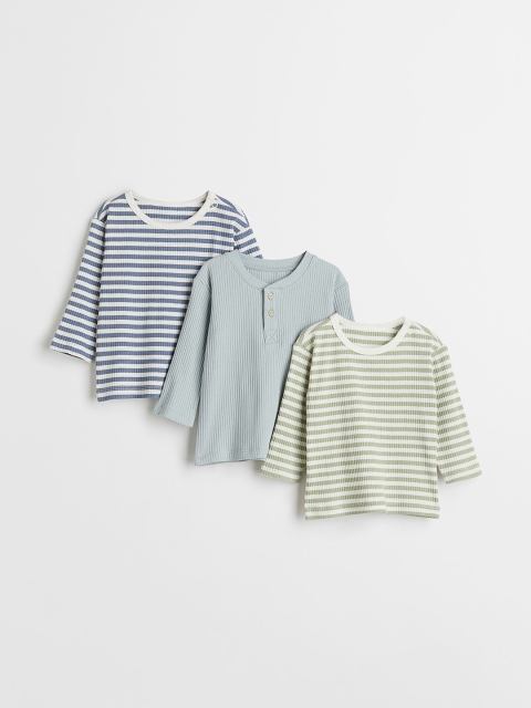

H&M Boys Pack of 3 Long-Sleeved Regular Tops, White