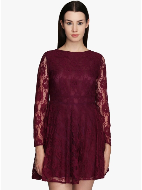 

DODO & MOA Burgundy Net Dress