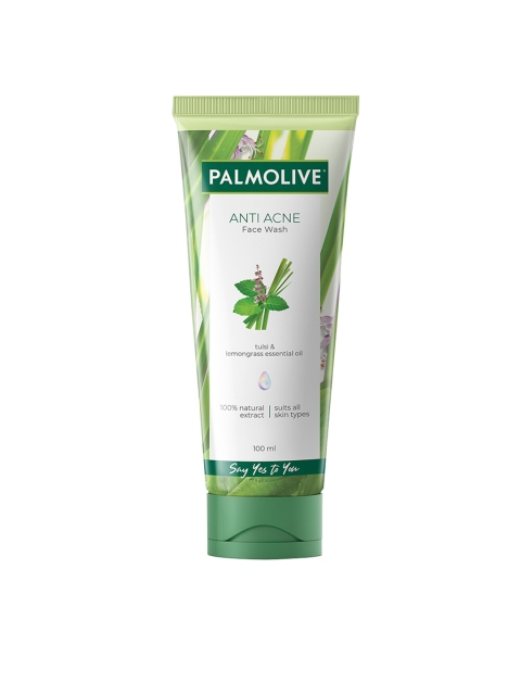 

Palmolive Anti Acne Gel Face Wash with Tulsi & Lemongrass Essential Oil - 100 ml, Green