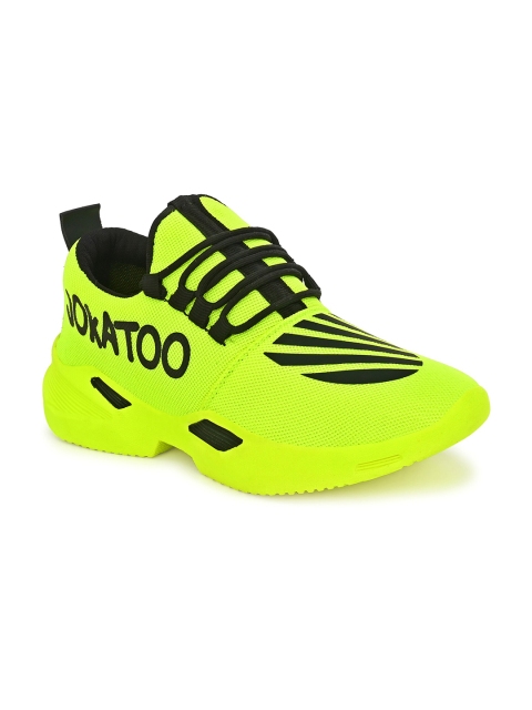 

JOKATOO Men Green & Black Mesh Lace-Up Walking Shoes