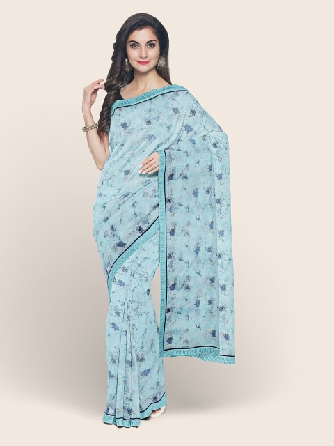 

Pothys Blue Floral Printed Saree