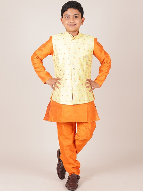

Pothys Boys Yellow &Orange Sherwani