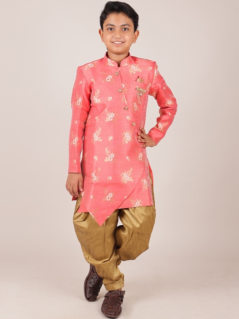 

Pothys Boys Pink & Khaki Sherwani