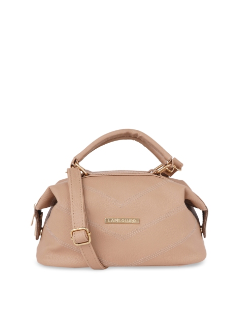 

Lapis O Lupo Beige Structured Handheld Bag