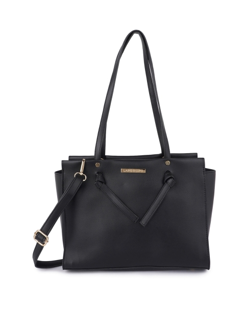 

Lapis O Lupo Black Structured Handheld Bag