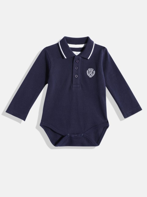 

METRO KIDS COMPANY Infant Boys Navy Blue Organic Cotton Bodysuit