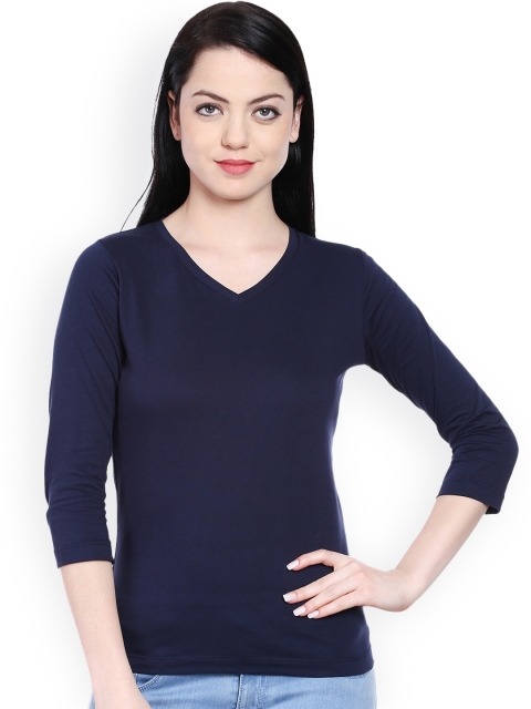 

Style Quotient Women Navy Solid T-shirt, Navy blue