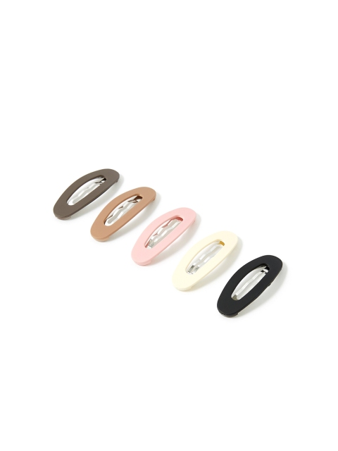 

Accessorize Women Set Of 5 Matte Tic Tac Hair Clips, Pink