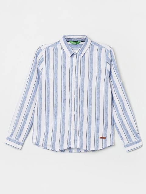 

Bossini Boys Blue Cotton Striped Casual Shirt
