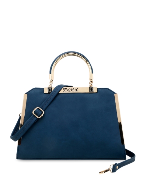 

Exotic Woman Blue Structured Handheld Bag with Tasselled