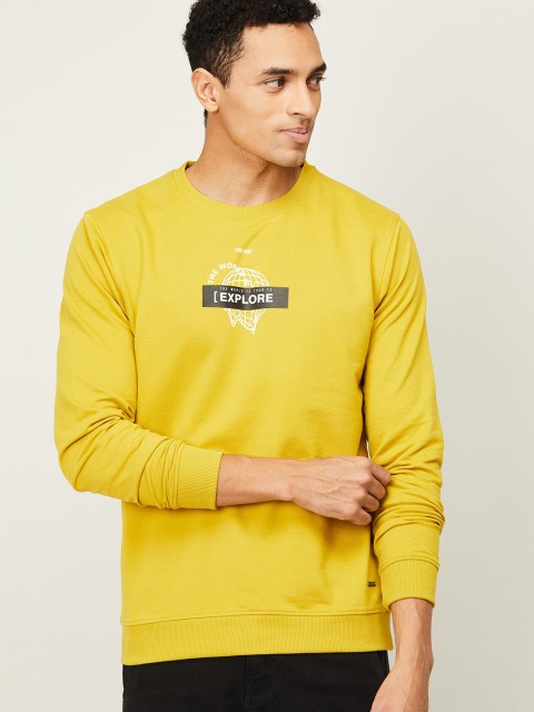 

Bossini Men Yellow Printed Sweatshirt