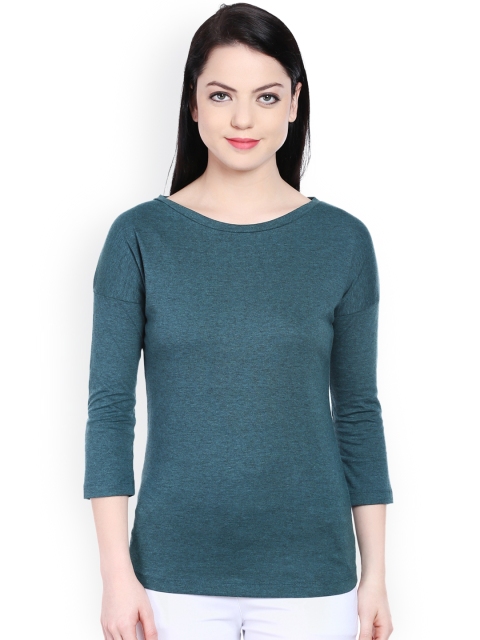 

Style Quotient Women Teal Blue Solid Top