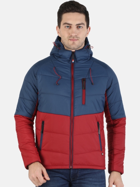 

Monte Carlo Men Blue & Red Colourblocked Lightweight Puffer Jacket