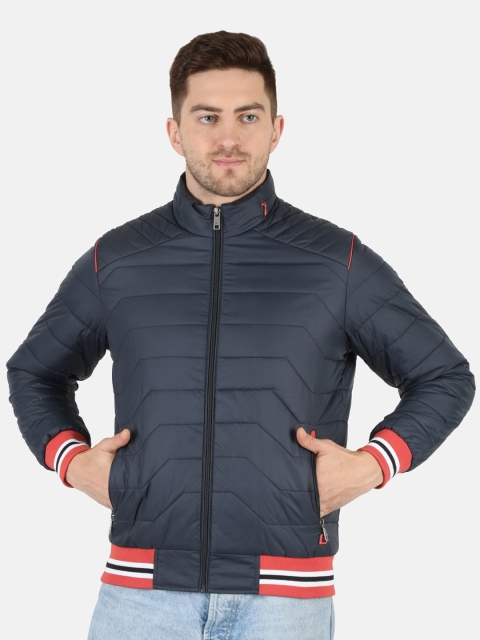 

Monte Carlo Men Navy Blue Polyester Lightweight Puffer Jacket