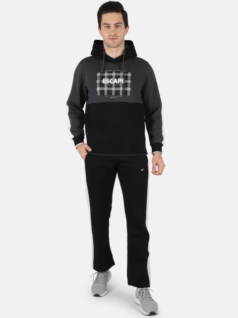 

Monte Carlo Men Black & Grey Graphic Printed Tracksuits