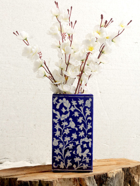 

EK Blue & White Printed Ceramic Vase