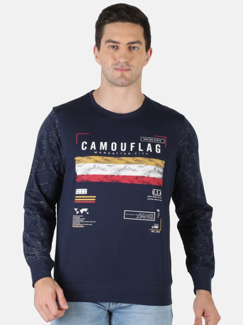 

Monte Carlo Men Blue & White Typography Printed Slim Fit T-shirt