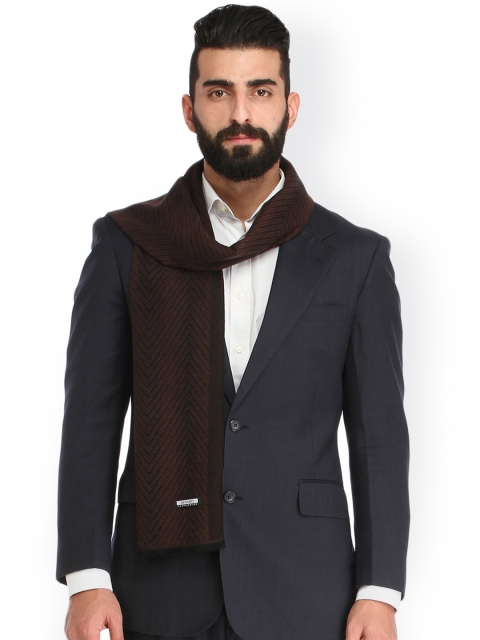 

Alvaro Castagnino Brown Chevron Patterned Muffler