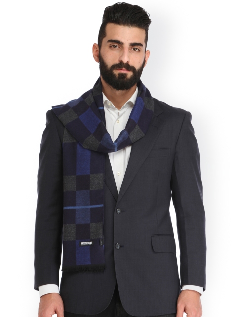 

Alvaro Castagnino Blue & Grey Checked Muffler