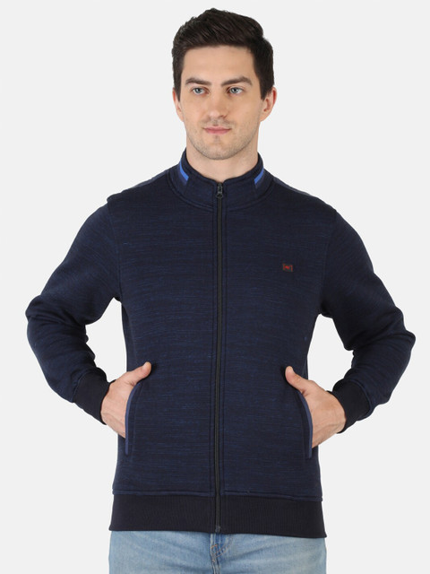 

Monte Carlo Men Navy Blue Front-Open Sweatshirt