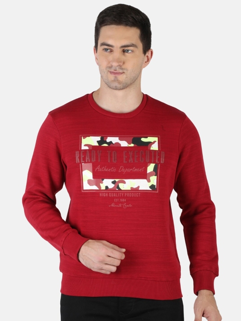 

Monte Carlo Men Maroon Printed Sweatshirt